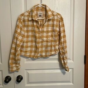 Women’s XS Yellow Plaid American Eagle Cover Up